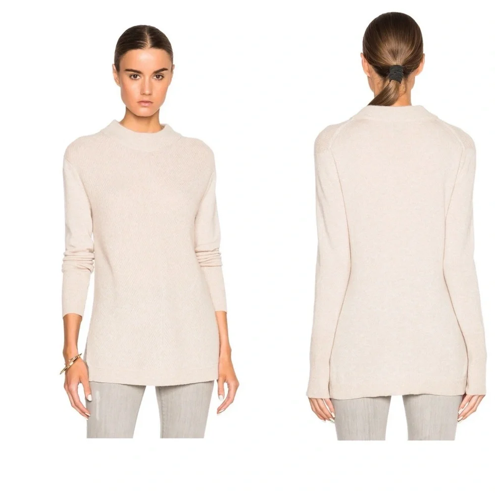 Rag & Bone 100% Cashmere Alexis Tunic Sweater Cream Color XS